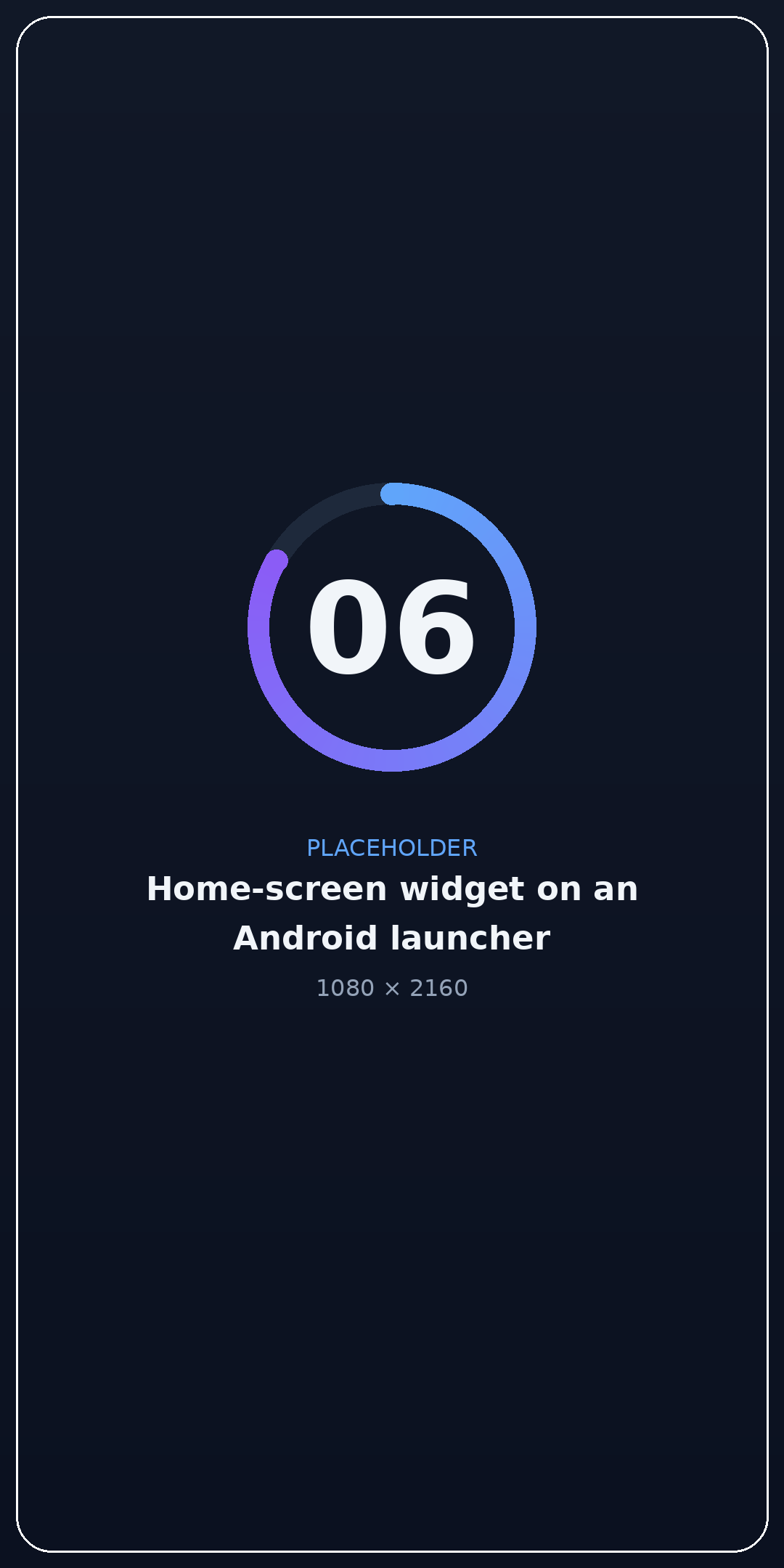 The Deep Focus widget on an Android home screen